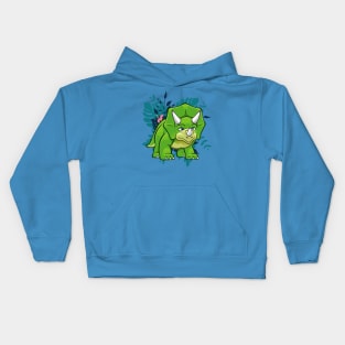 Baby Triceratops Kids Hoodie